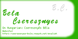 bela cseresznyes business card